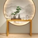 新中式 实木玄关台门厅玄关柜条案条几供桌香案玄关边桌端景台窄桌