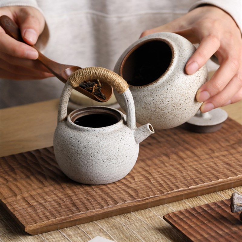 日式黑胡桃木干泡茶盘实木手作天然木质茶台简约木制托盘手工雕刻
