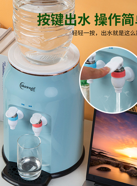 网红台式迷你型饮水机办公室家用桌面简易白色智能冰温热小型茶吧