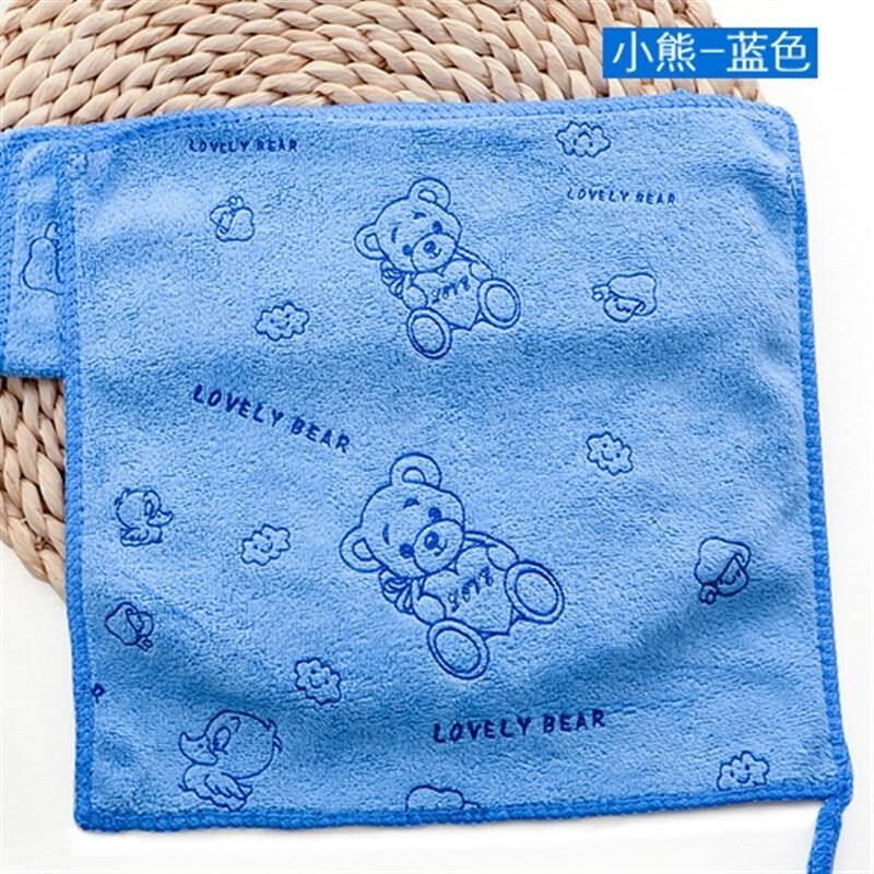 幼儿园毛巾挂式儿童小方巾带挂钩卡通四N方手帕洗脸比吸