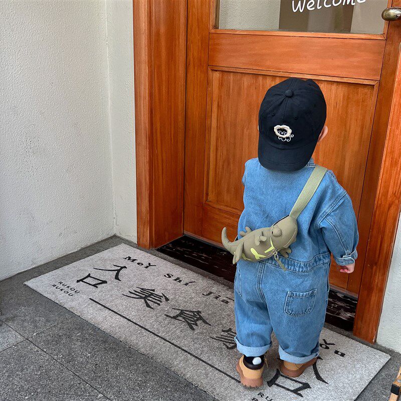 春秋潮流婴幼儿薄款长袖连体爬服牛仔连身衣休闲宽松男女宝宝
