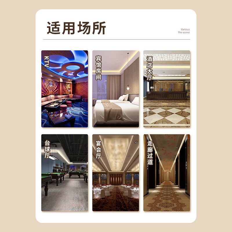 台球厅地毯防火耐磨加厚酒店商用满铺防火大面积过U道走廊地毯桌