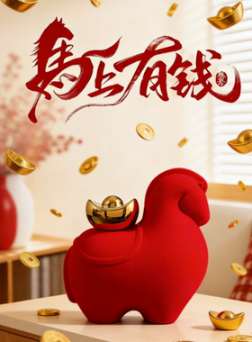 2026新年礼物马上有钱摆件