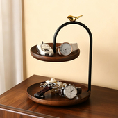 中古风胡桃木入户门玄关放钥匙置物架收纳摆件家居客厅鞋 饰品 柜装