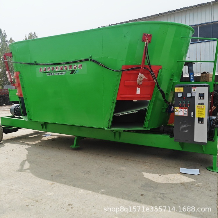 9立方全日粮混合TMR搅拌机双绞龙立式草料拌料机牛羊牧草拌草机