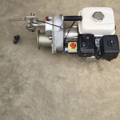 手提便携式绞磨机带刹车防坠重物牵引机汽油小型电缆绞盘卷扬机