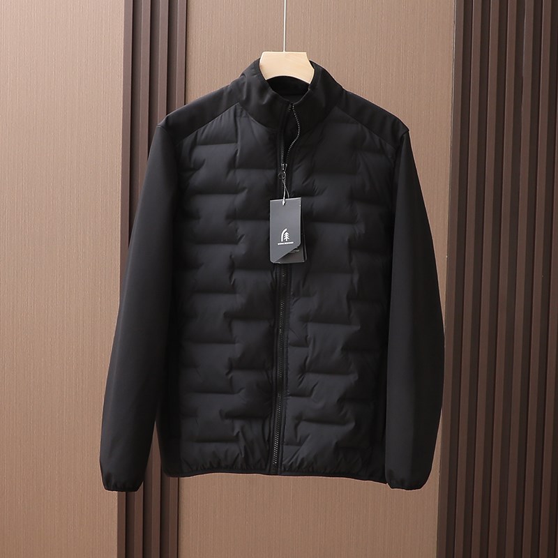 鸟系城市商务棉服!户外运动秋冬新款男士拼接压胶轻便保暖棉衣