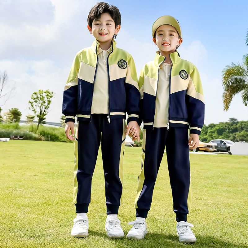 幼儿园园服秋冬小学生校服英伦风儿童运动班服棒球服三件套夏季裙