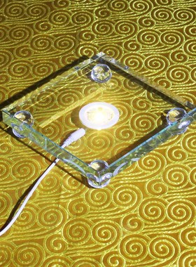 水晶灯光底座插电七彩变色幻彩加高摆件桌面摆放文昌塔舍利塔底座