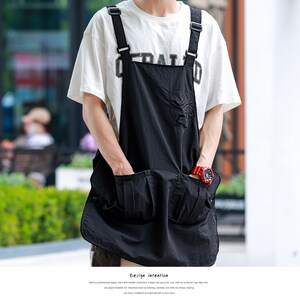 夏季围裙定制印hlogo花艺奶茶美甲咖啡师罩衣烘焙工作服围腰订做