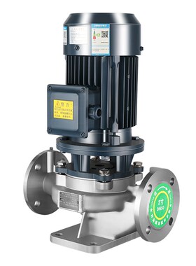 304不锈钢立式管道泵3r16卧式耐酸碱耐高温离心泵380V循环增压水