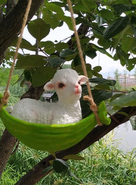 小动物荡秋千空中吊饰店铺商场y花园庭院装饰品树枝墙壁天花板挂