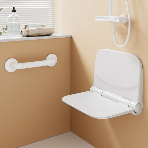 浴室折叠凳老人防滑安全洗澡凳无障碍扶手栏杆玄关壁挂式换鞋凳子