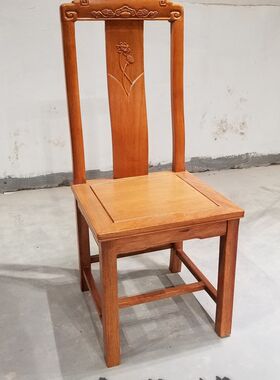 全实木金花梨木靠背中式菠萝格原木D椅凳餐厅餐桌整装酒店明式椅