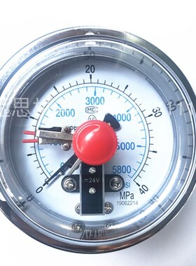ZFYB 电接点压力表 YXK100III  40MPA 5800PSI 24V 双上限