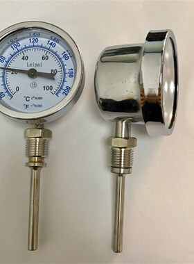 直径60mm 双金属温度计 wss-311 0-100度 l=50mm 螺纹m16x1.5径向