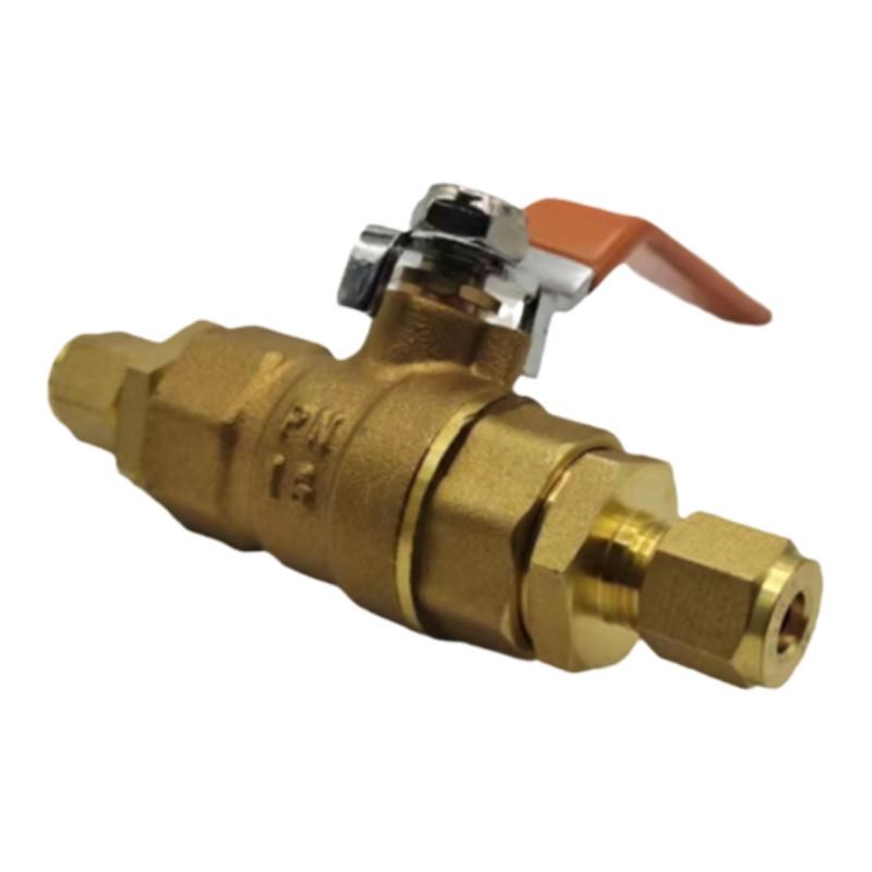 铜球阀水开关 全铜 加湿器球阀水开关 4分双内丝球阀卡套铜管接头