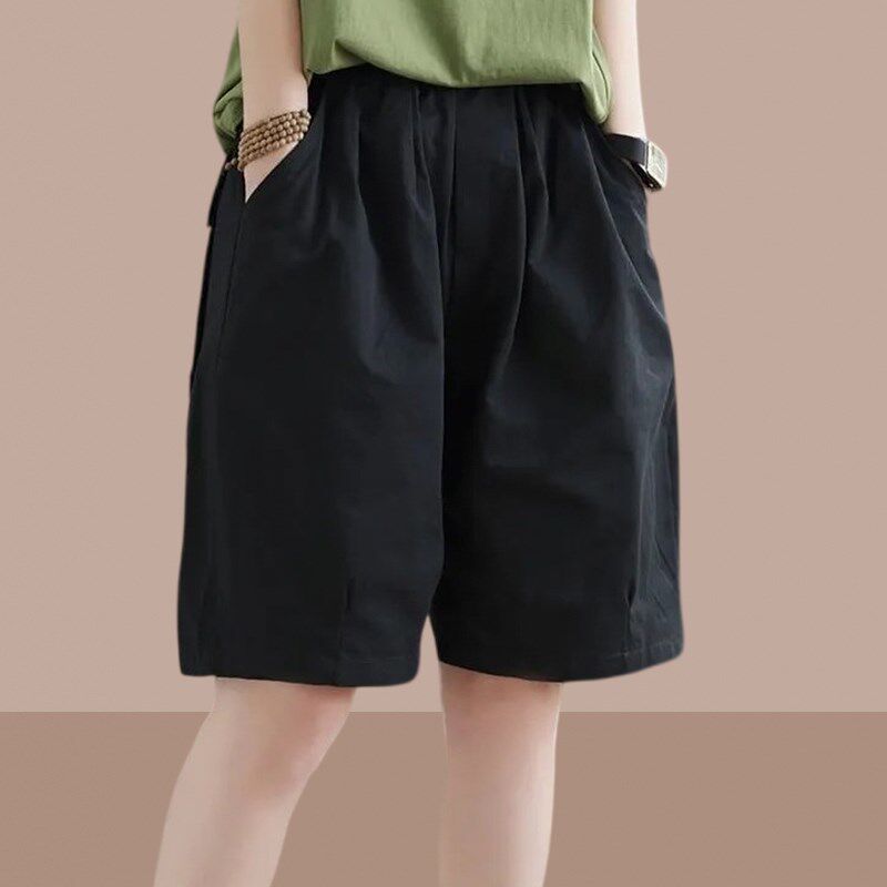 2024夏季新款女士五分裤薄款短裤直筒裤运动裤工装阔腿小个子宽松