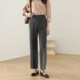 高腰窄版 韩版 阔腿九分西装 裤 灰色直筒裤 通勤休闲长裤 女春夏新款
