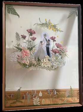 婚庆透明签名框板k册台结婚礼庆签到框板手工照片加厚展示画框礼