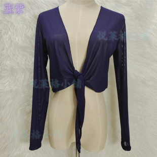 短袖 小外搭开衫 网纱薄透短外套外披纱衣披肩 小坎肩女短款 2021夏季