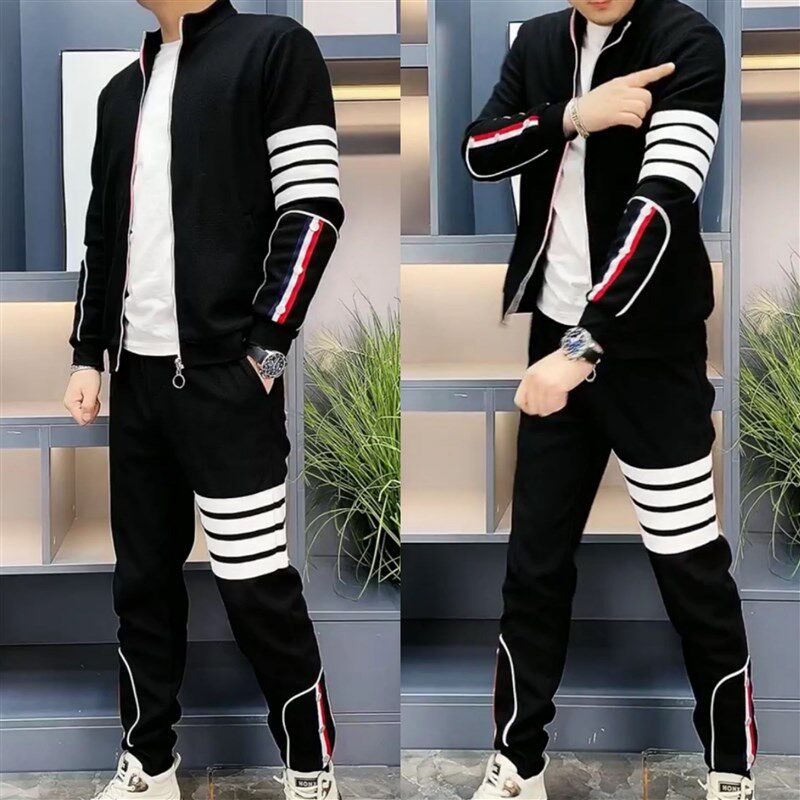 22001新款男士春季休闲百搭运动套装男套装衣服裤子两件套卫衣休X