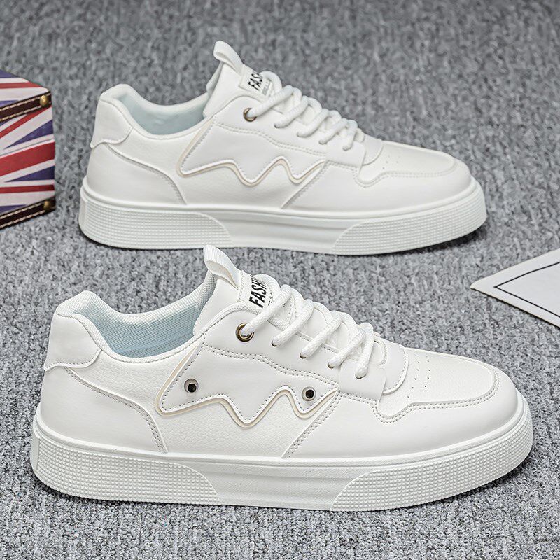 小白鞋男款e夏季2025新款透气板鞋男士休闲鞋潮流百搭平底鞋子男