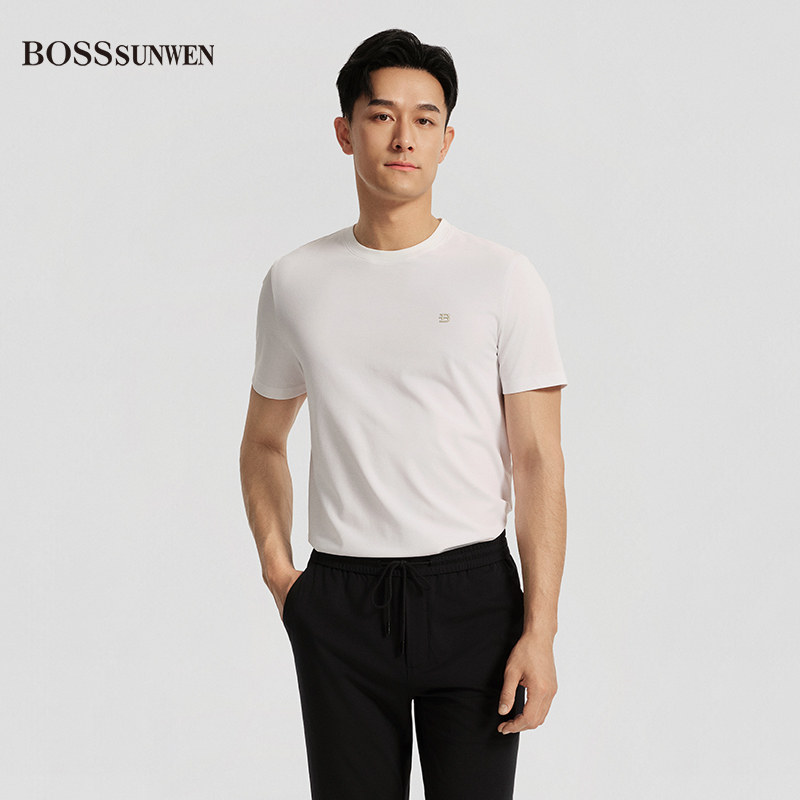 BOSSSUNWEN新款圆领休闲短袖T恤图片