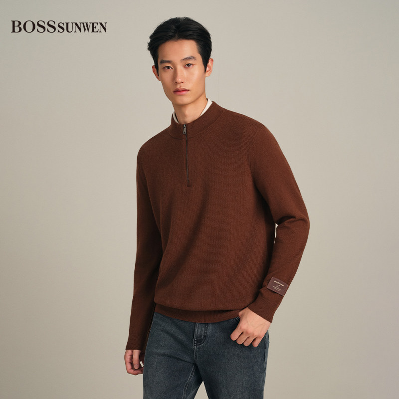 BOSSSUNWEN男士休闲毛衣针织衫