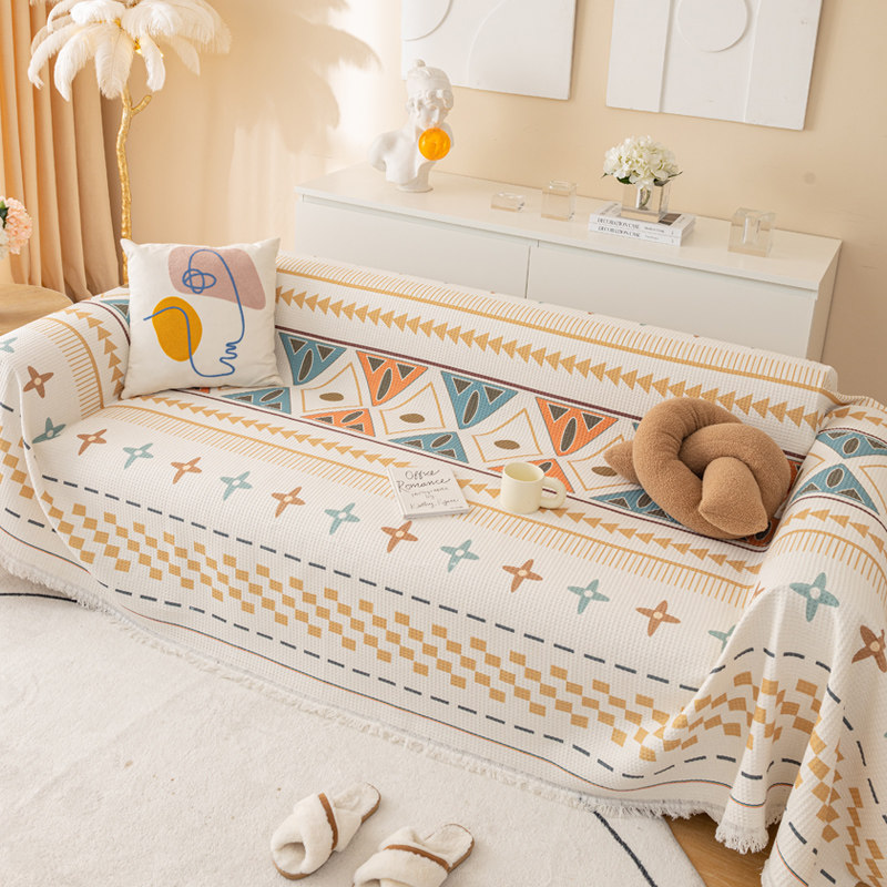 沙发盖布巾北欧风棉麻沙发毯盖巾全包万能沙发套罩四季通用沙发垫