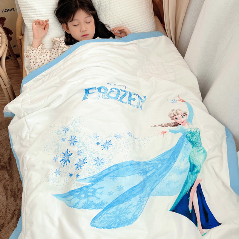 冰雪公主卡通儿童夏被单人1.2米幼儿园小被子R薄夏季空调被夏凉被