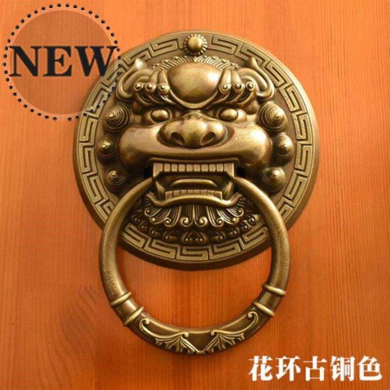 古代13大d铁门兽头门环带门环老式门推拉仿古扣环木门锁门拉手刻