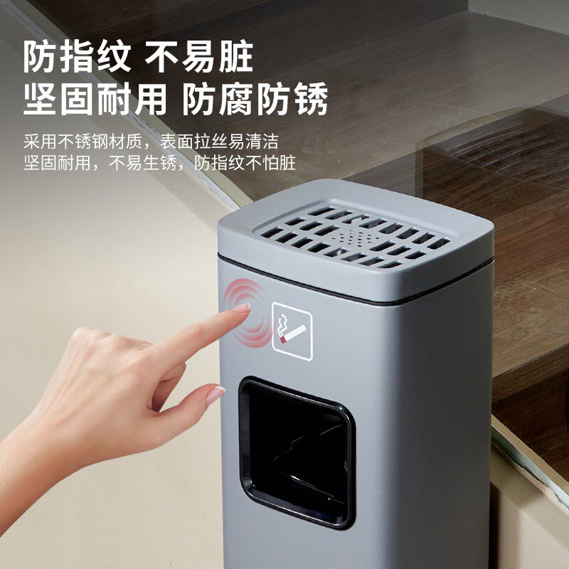 户外不锈钢烟灰柱烟头o收集筒烟蒂柱垃圾桶立式酒店大堂灭烟缸一