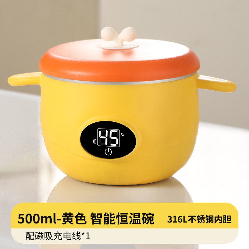 智能恒温b碗新款充电式宝宝儿童餐具辅食碗免注水保温加热餐具礼