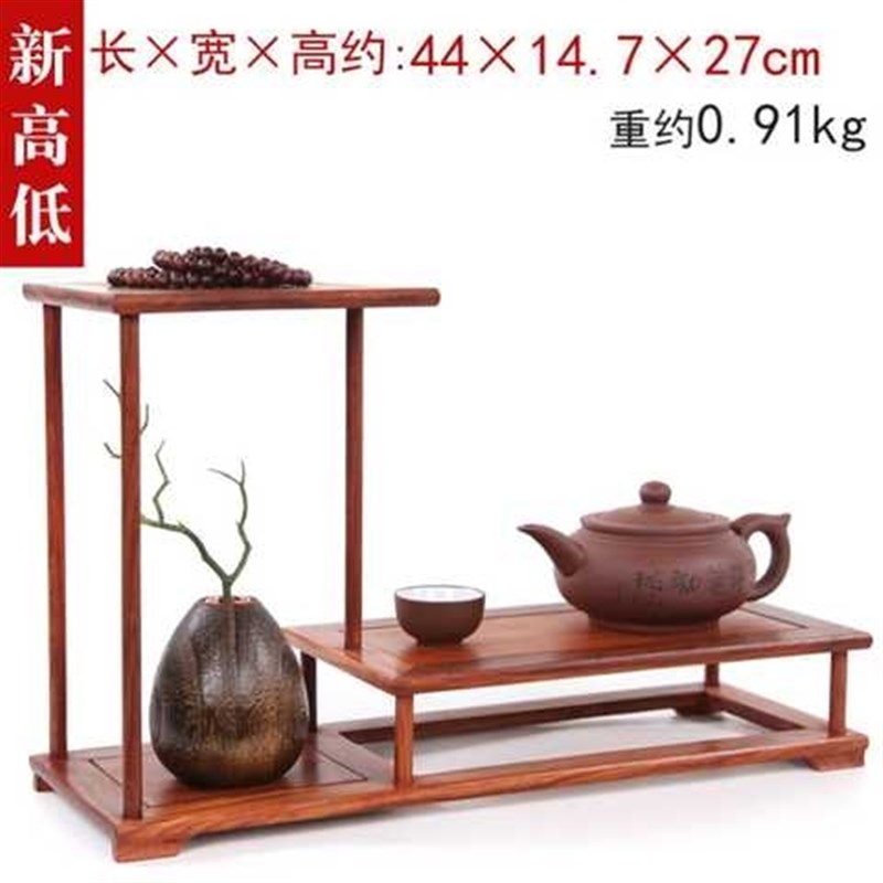 红檀木小博古架实木m中式多宝阁紫砂壶茶具工艺品红木摆件底座托
