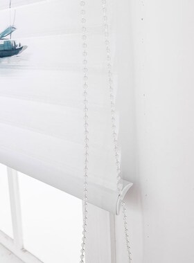 简约中式印花香格里拉帘浴室厨房卫生间M卧室百叶手拉升降窗帘