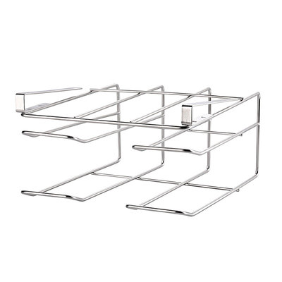 厨房双层免打孔橱柜下悬挂锅盖置物架砧板M放置架菜板架分层收纳