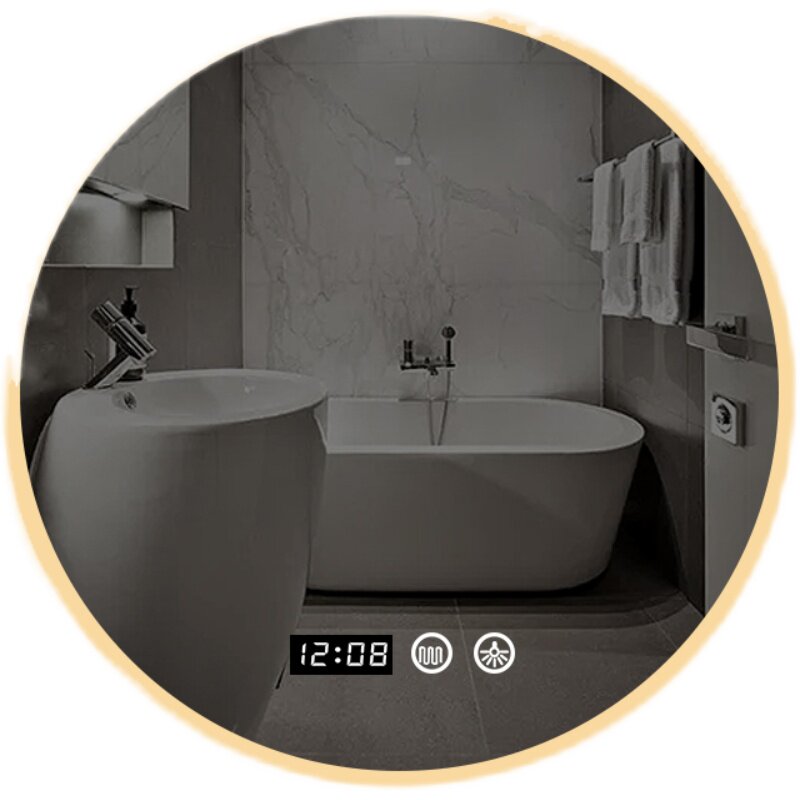 智能浴室镜卫生洗手间感应触摸灯化妆镜防M雾定制洗手台洗漱台镜