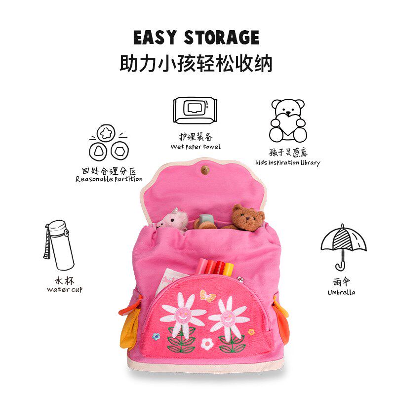 zoyzoii茁伊儿童书包女孩幼儿园男童J可爱牛仔卡通外出双肩小背包