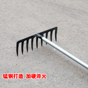 钉耙农具九齿兵器猪八p戒小农用大号耙子松土搂草扒草多功能钢扒