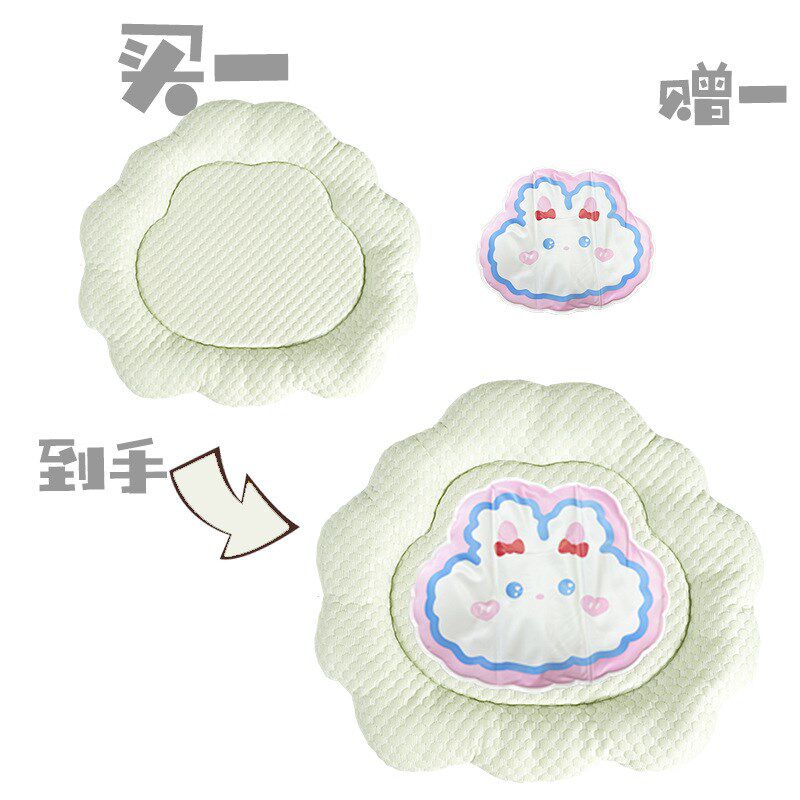 宠物垫子可爱云朵冰垫夏季冰窝B凉感冰豆豆窝中型猫狗垫可拆洗