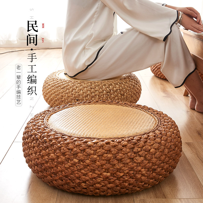 飘窗藤编地上坐垫夏季凉爽透气凳日式蒲团客N厅阳台榻榻米茶室坐