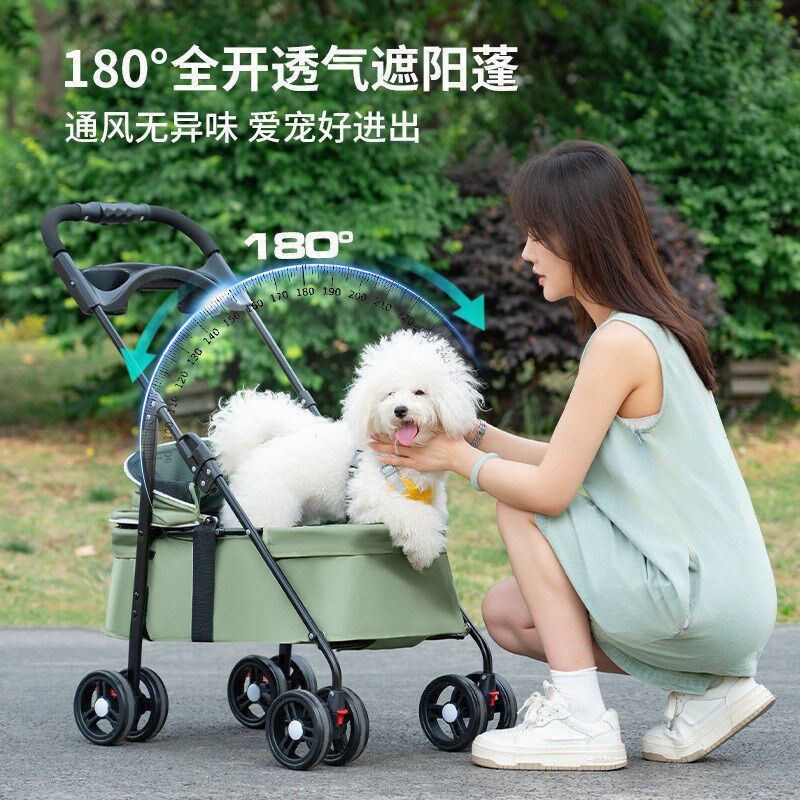 宠物推车猫咪狗狗车外出轻便泰迪手推车可折叠遛狗车小型犬宠物车