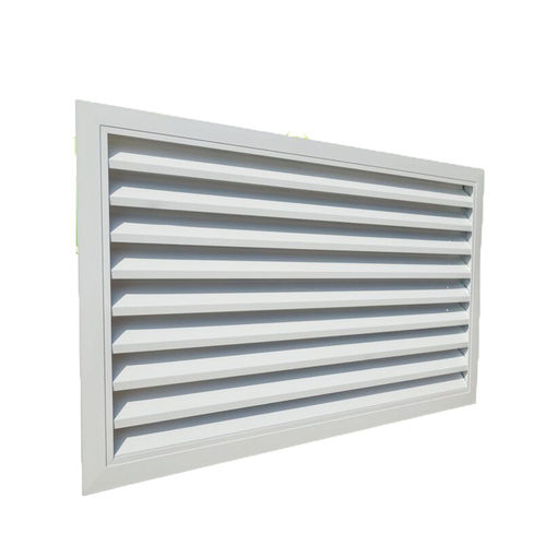 防雨百叶窗外墙装饰铝合金u空调地下室机房罩检修口空调外机百叶