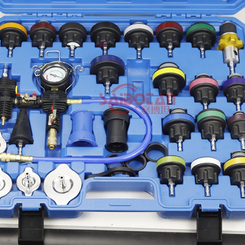 34件汽车水箱压力表打压测漏仪28件检测量表加水箱水防冻液更换器