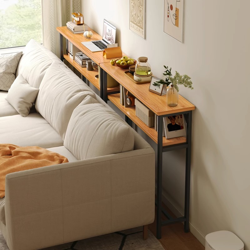 沙发后客厅置物架夹缝柜靠墙超窄收纳柜子床边床头床尾墙边长条桌