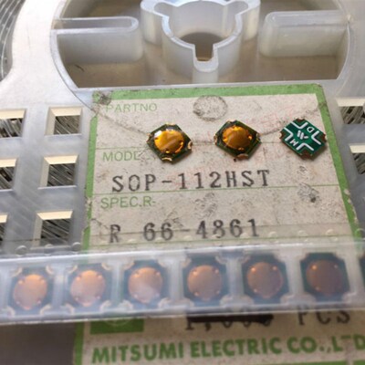 SOP-112HST进口日本MITSUMI 薄型锅仔片轻触开关6*6*0.5MM贴片4脚