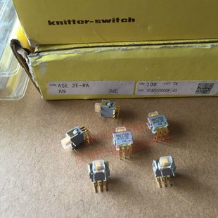 ASE2E 拨动开关滑动弯脚镀金脚6脚3档带固定脚 RA德国Knitter德能