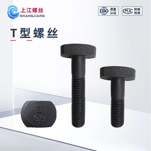 T型螺丝8.8级GB37压板螺丝45#钢发黑T形槽用螺栓冲床铣床螺杆M24