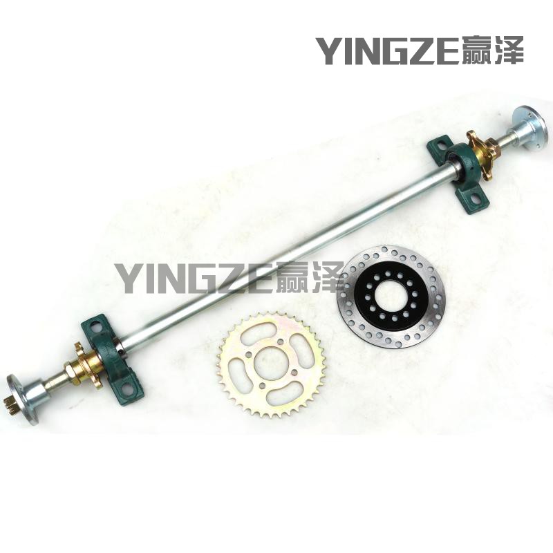 168CC四轮三轮漂移卡丁车配件 87CM后轴后桥总成法兰座轴承座